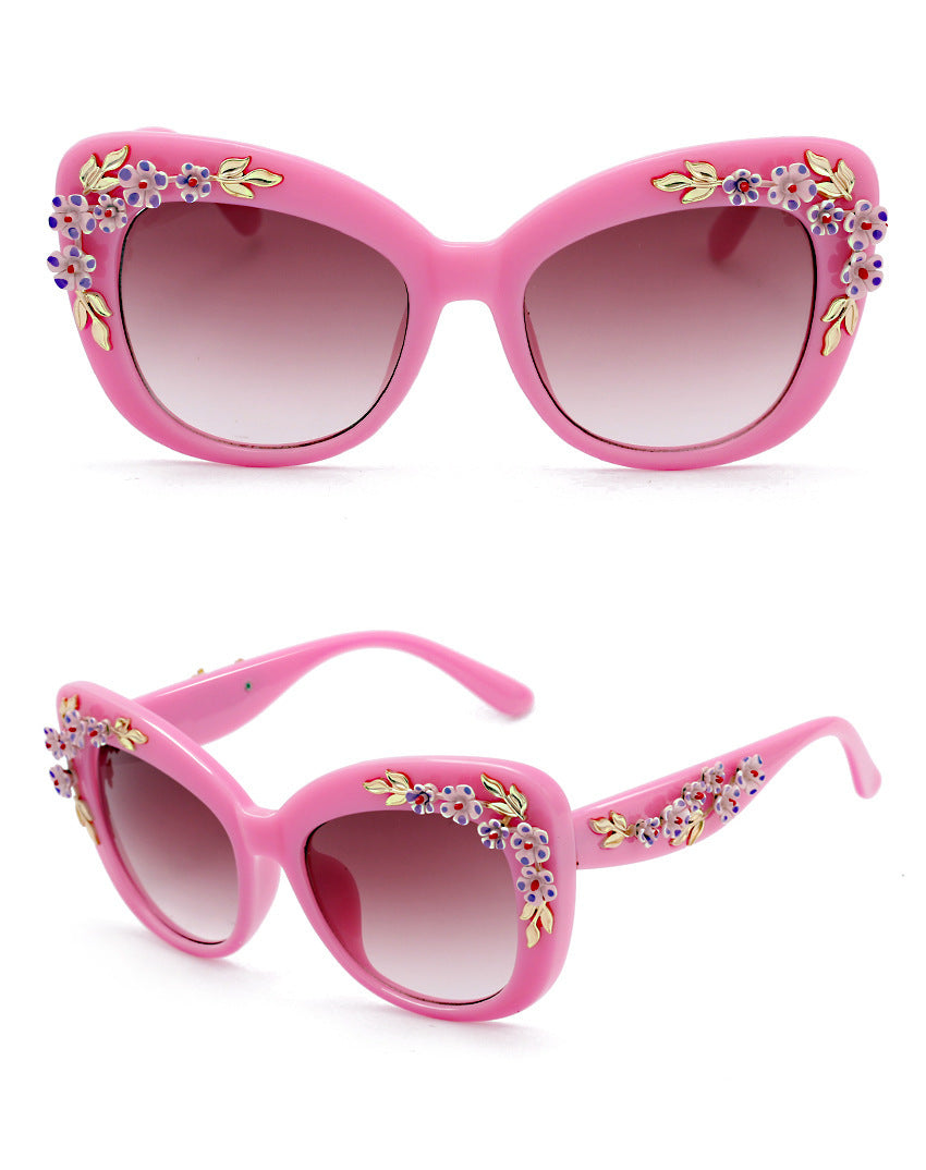 GR | Exquisite Women's Sunglasses with Floral Pattern