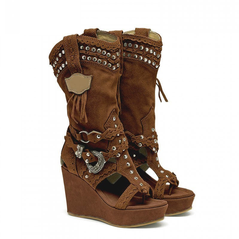 GR | High Heels Perforated Women's Cool Boots