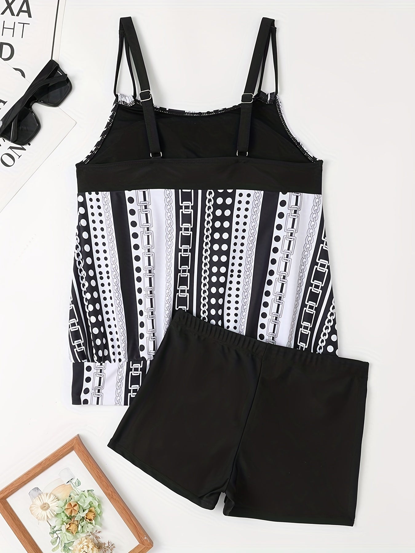 GR | Tankini set with stripes and dots
