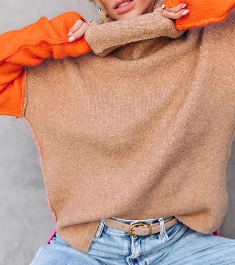 GR – Farbblockpullover im Wintertrend