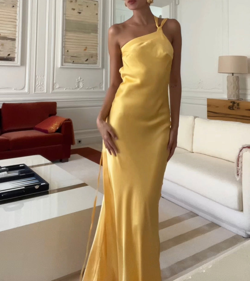 GR | Shoulder-Kleid Mit Schnürdetails Für Frauen