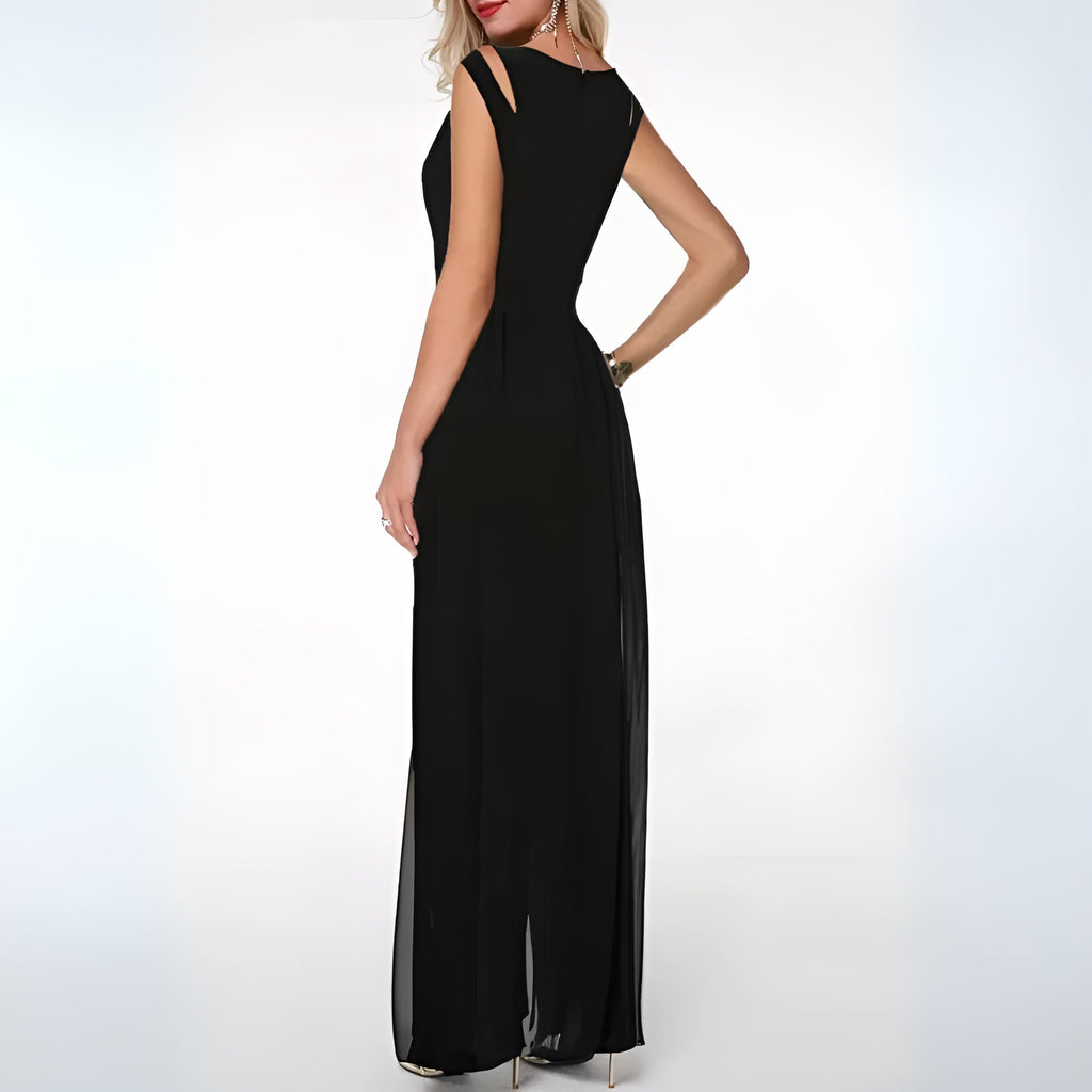 GR | Jumpsuit - Chiffon - Sleeveless - Elegant style for special occasions