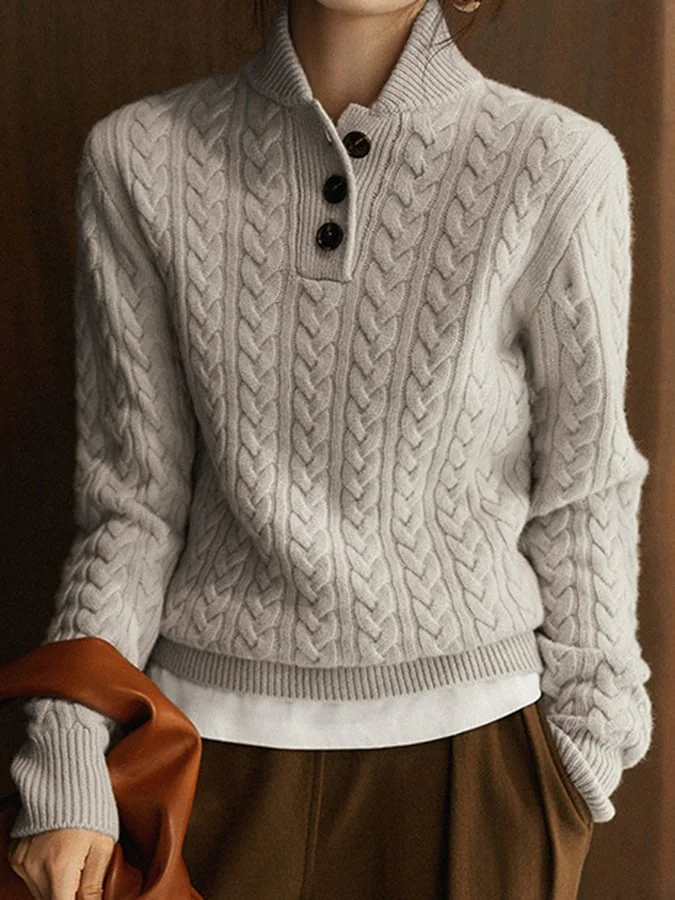GR | Cable-knit winter sweater for women