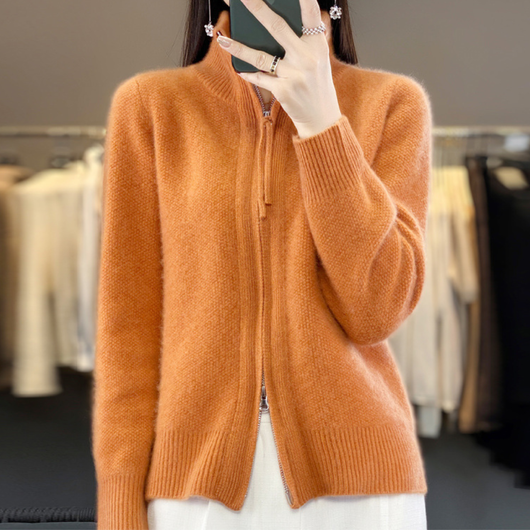 GR | Elegant and comfortable zip-up cardigan