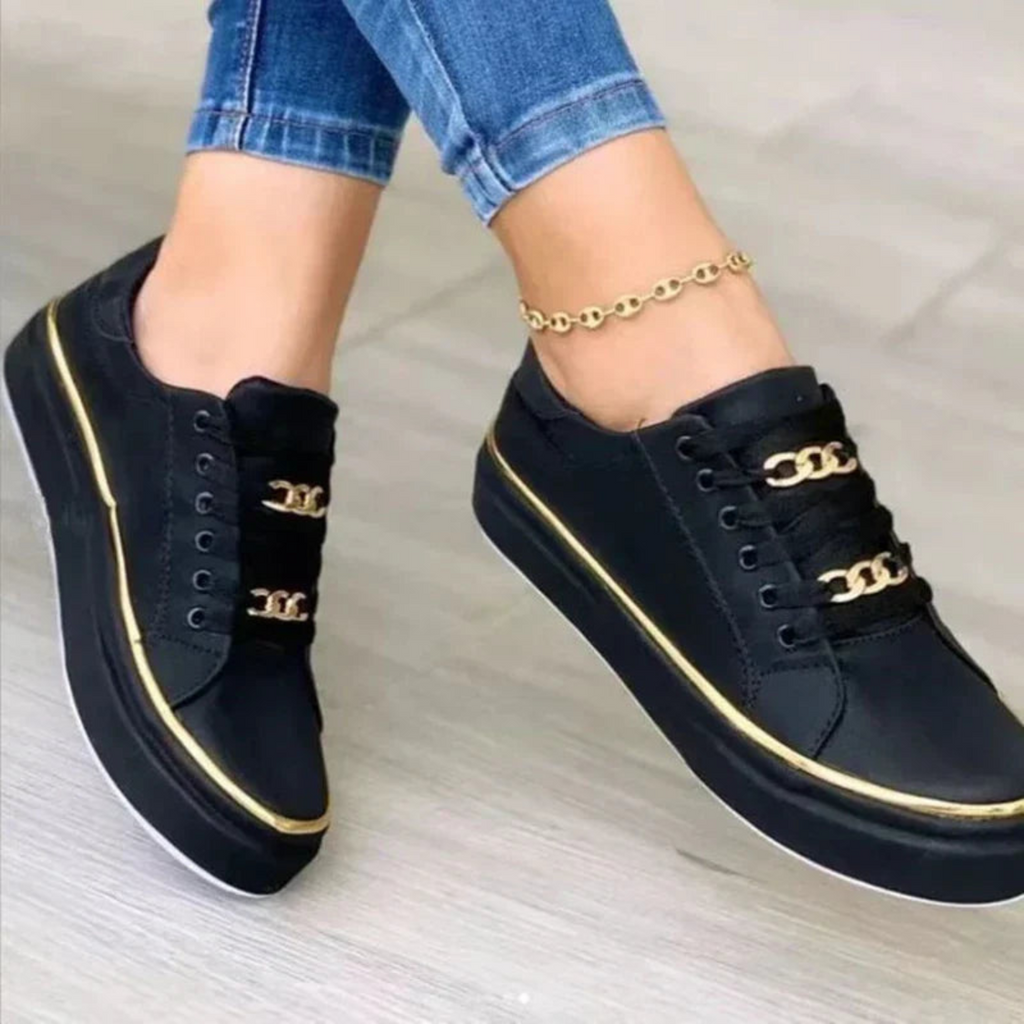 GR | Low Top Sneakers with Chain Detail Casual For Women