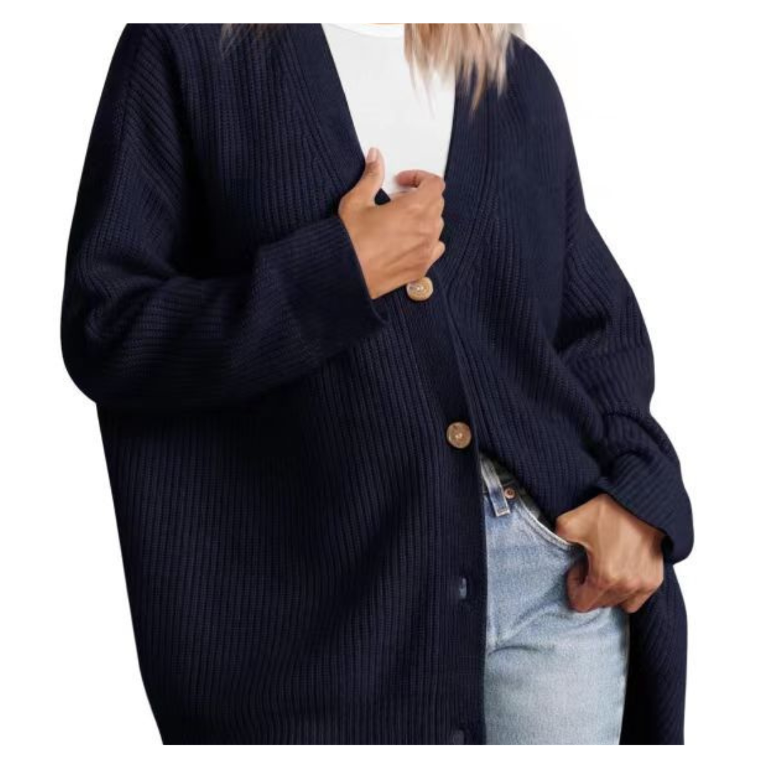 GR | Chic Oversized Cardigan with Buttons for Women