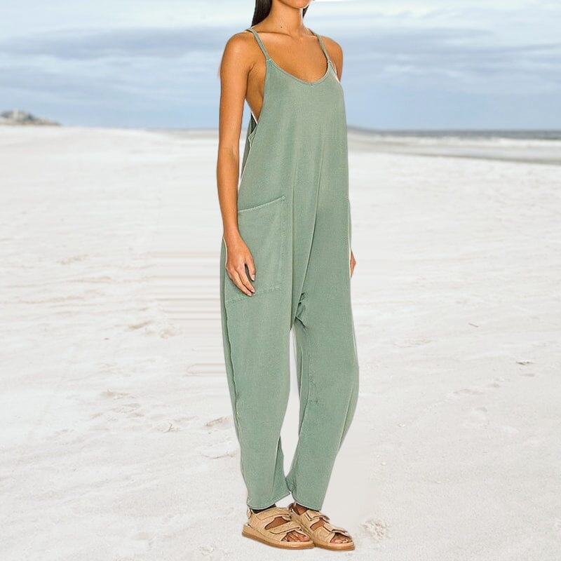 GR | Loose Wide Leg Sleeveless Jumpsuit for Women