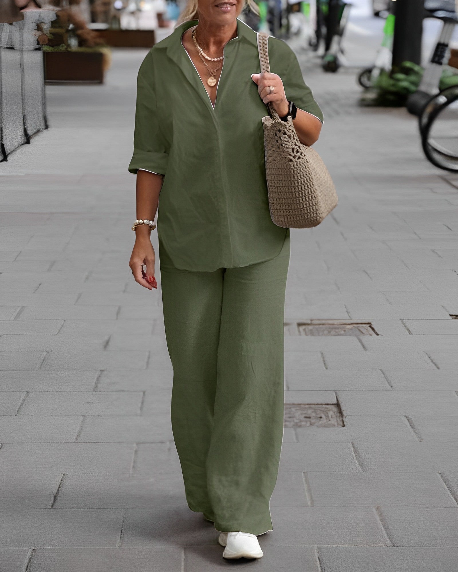 GR | Relaxed Leinenhose Mit Luftigem Sitz Für Damen