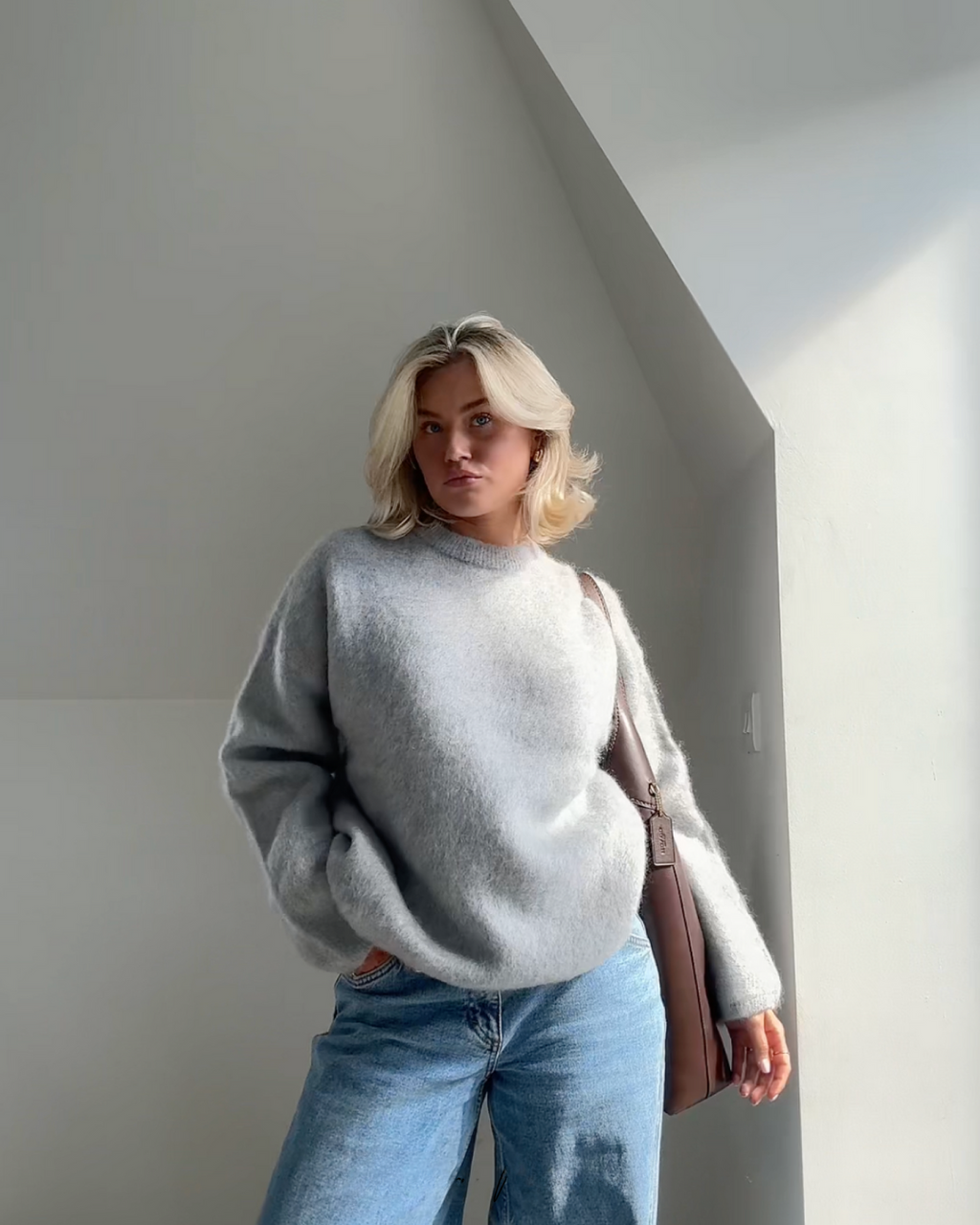 GR | Mohair blend pullover with round neck