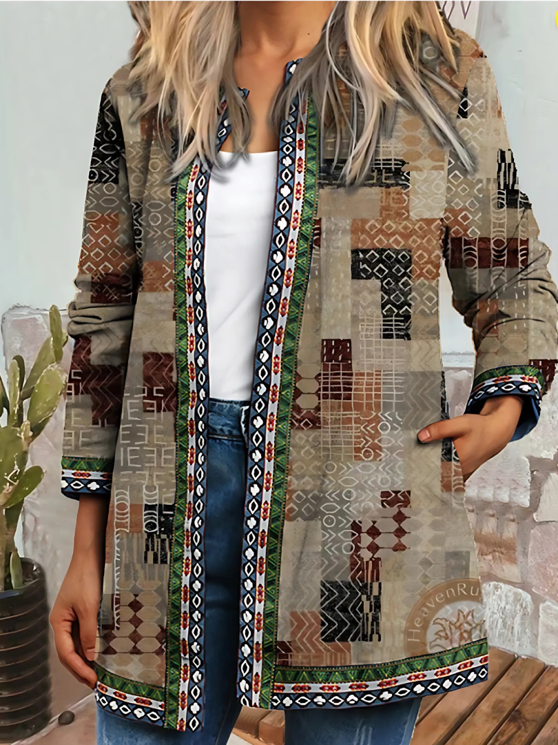 GR | Women's Ethnic Floral Coat Jacket 