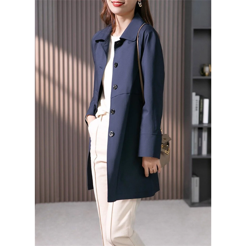 GR | Classic women's trench coat, simply tied, tailored women's coat