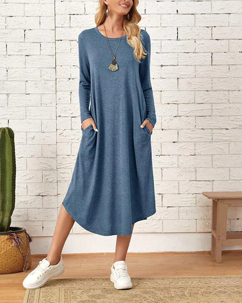 GR - Langärmeliges lockeres Kleid