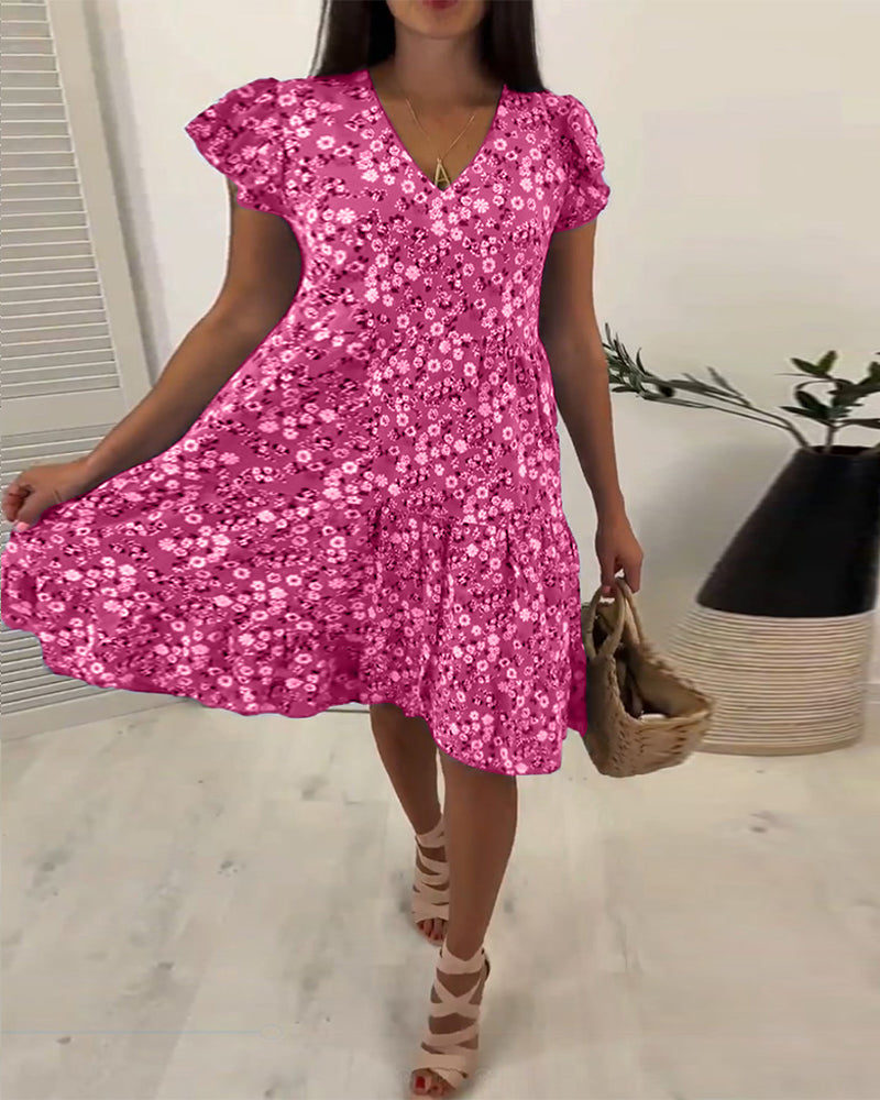 GR | Fresh summer dress with floral pattern