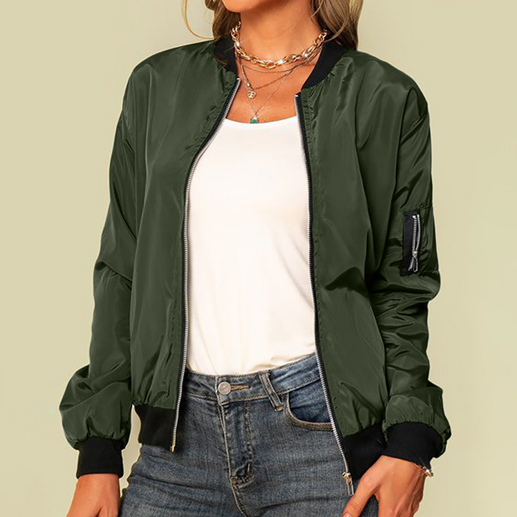 GR | Lightweight women's bomber jacket, bomber jacket with zipper