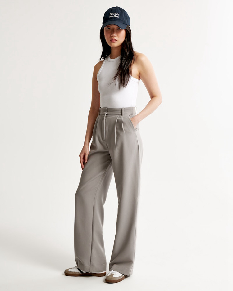 GR | Casual high-waisted wide-leg trousers for women