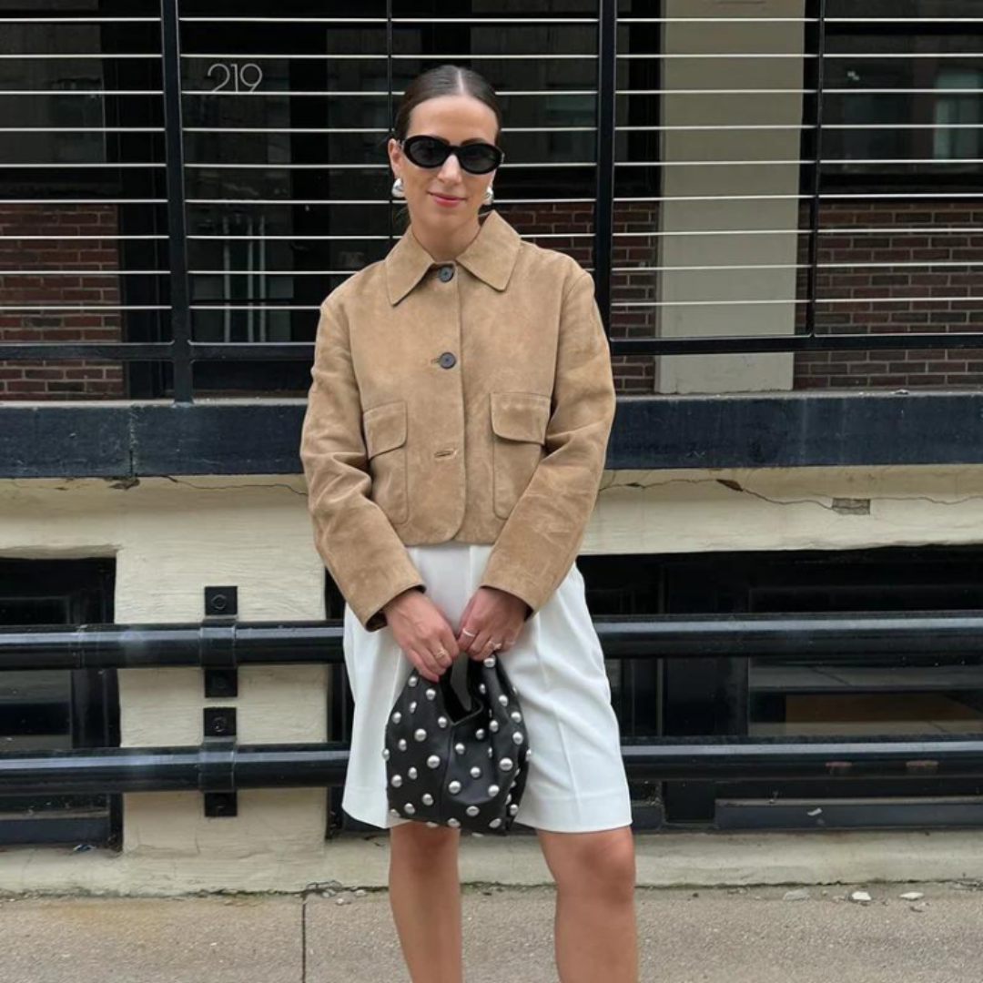 GR | Beige leather jacket