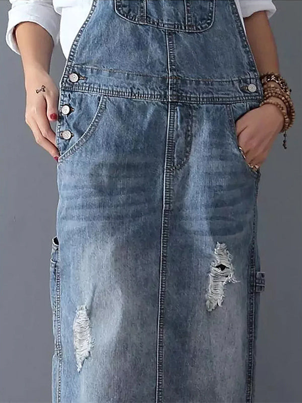 GR | Casual denim pinafore dress
