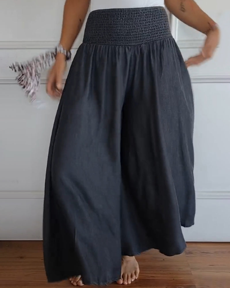 GR | Hose mit Elastischem Bund und Weiten Beinen