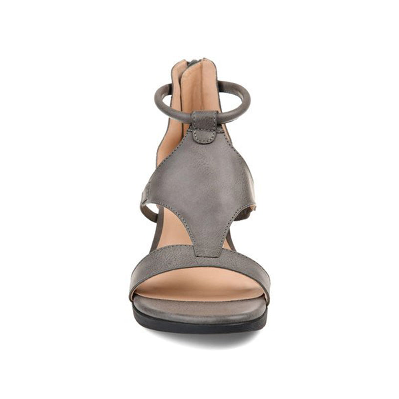 GR | Women's sandal with raised heel and ankle strap