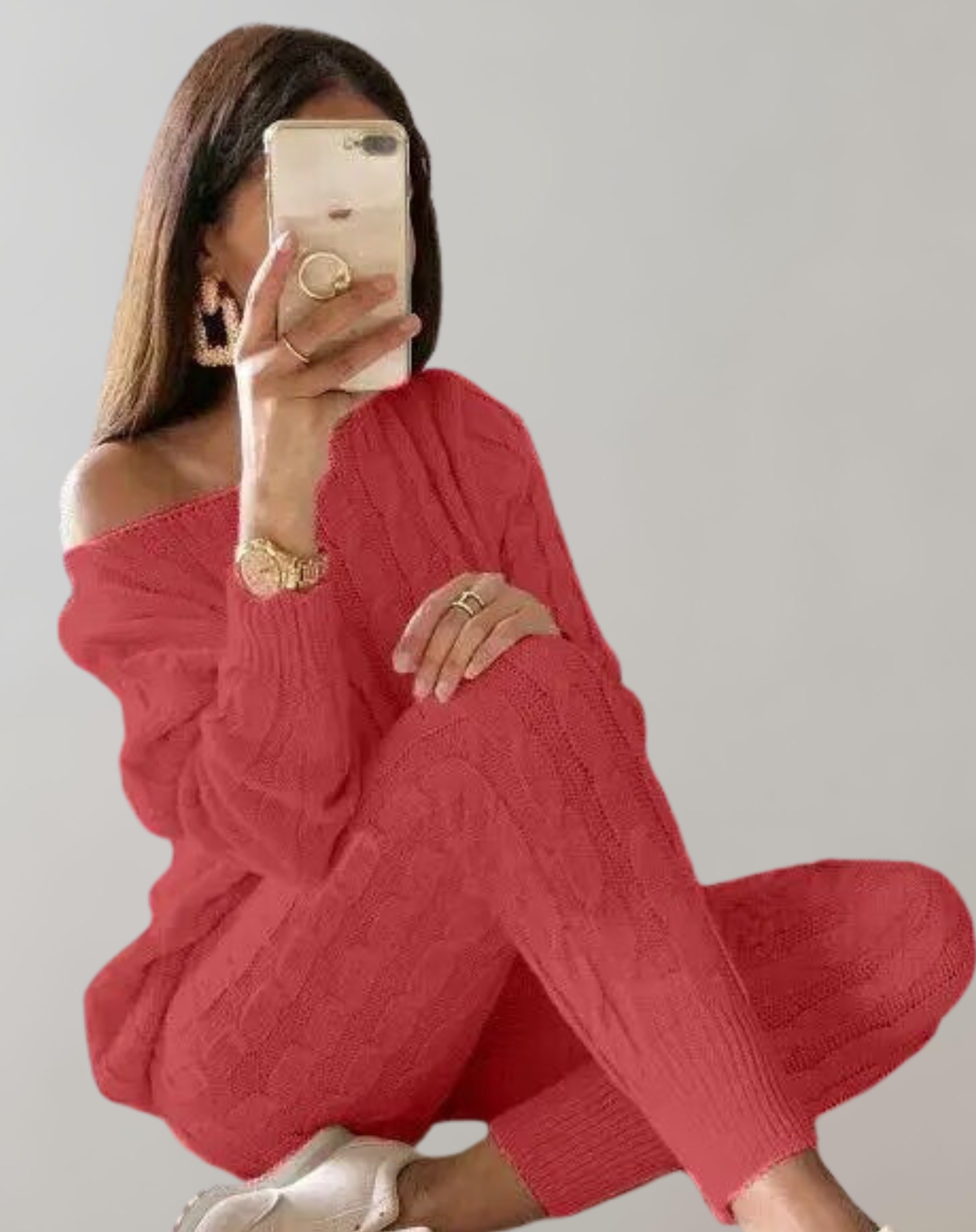 GR - Knitted Shoulder and Trousers Set