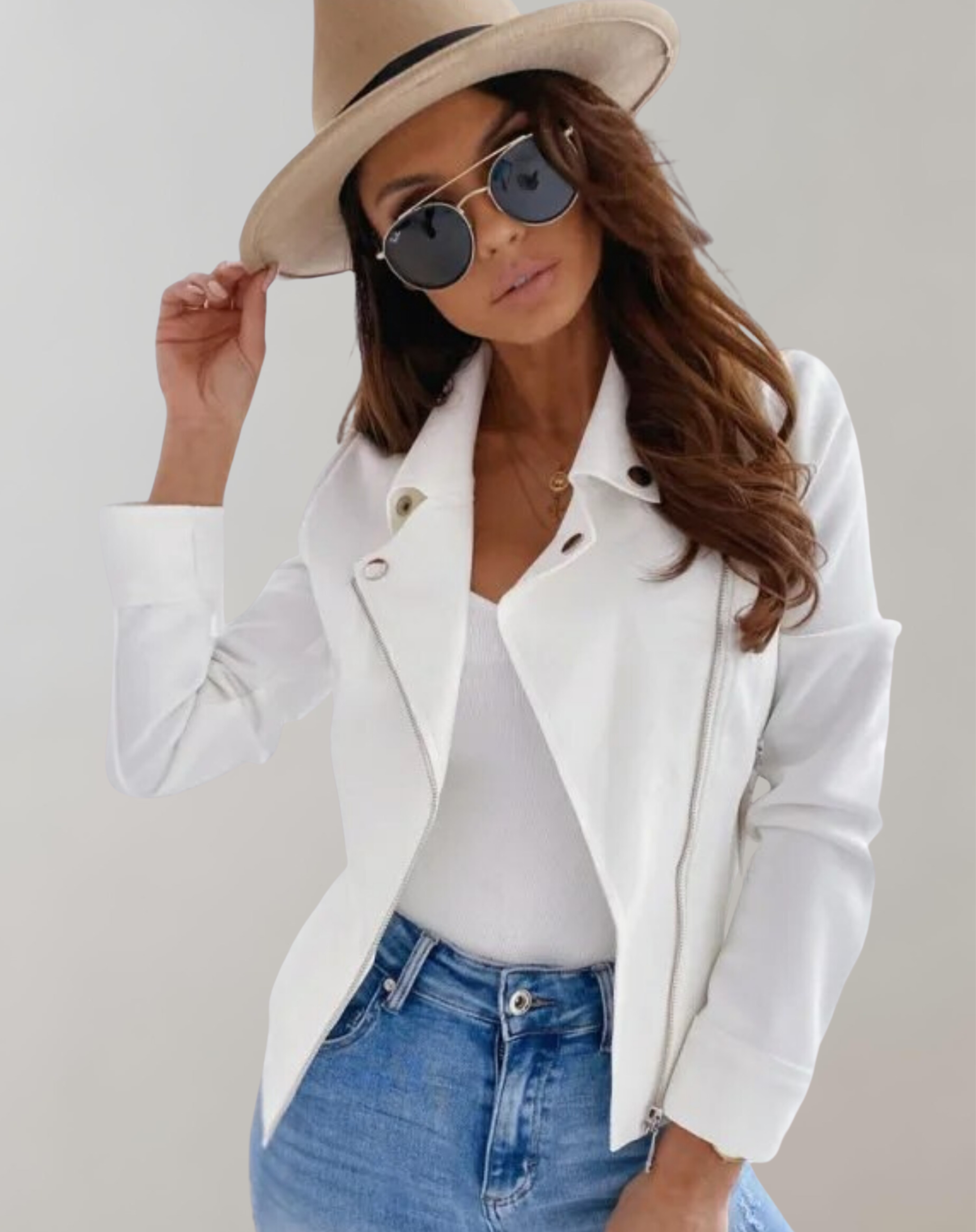GR | Slim Short Jacket with Top Zip