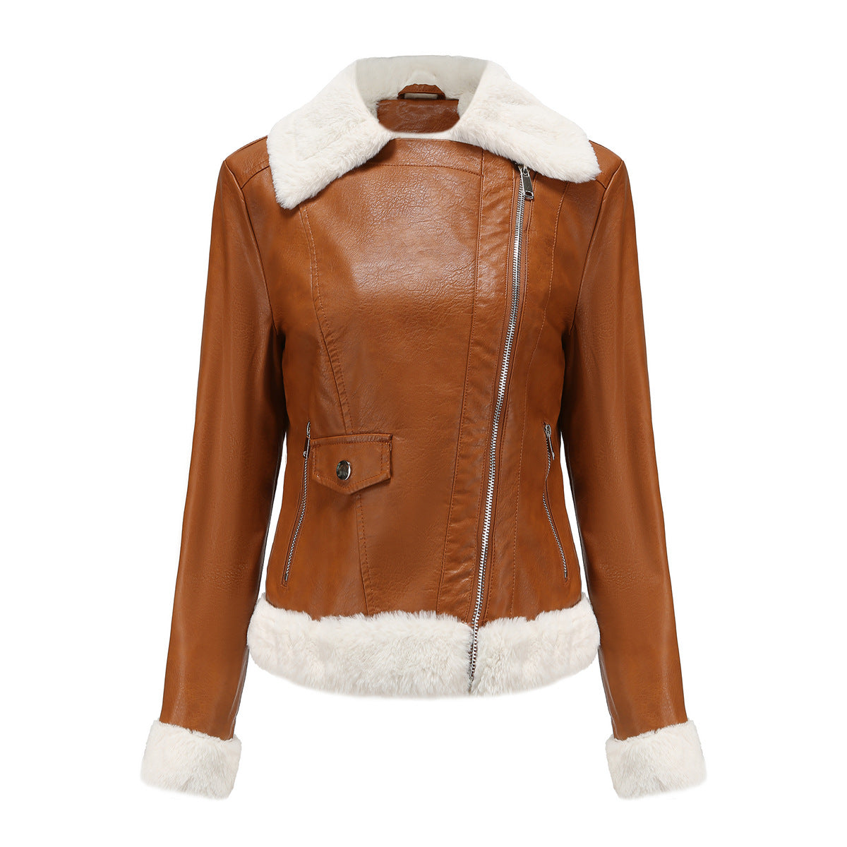 GR | Winterlederjacke mit Fleece-Futter