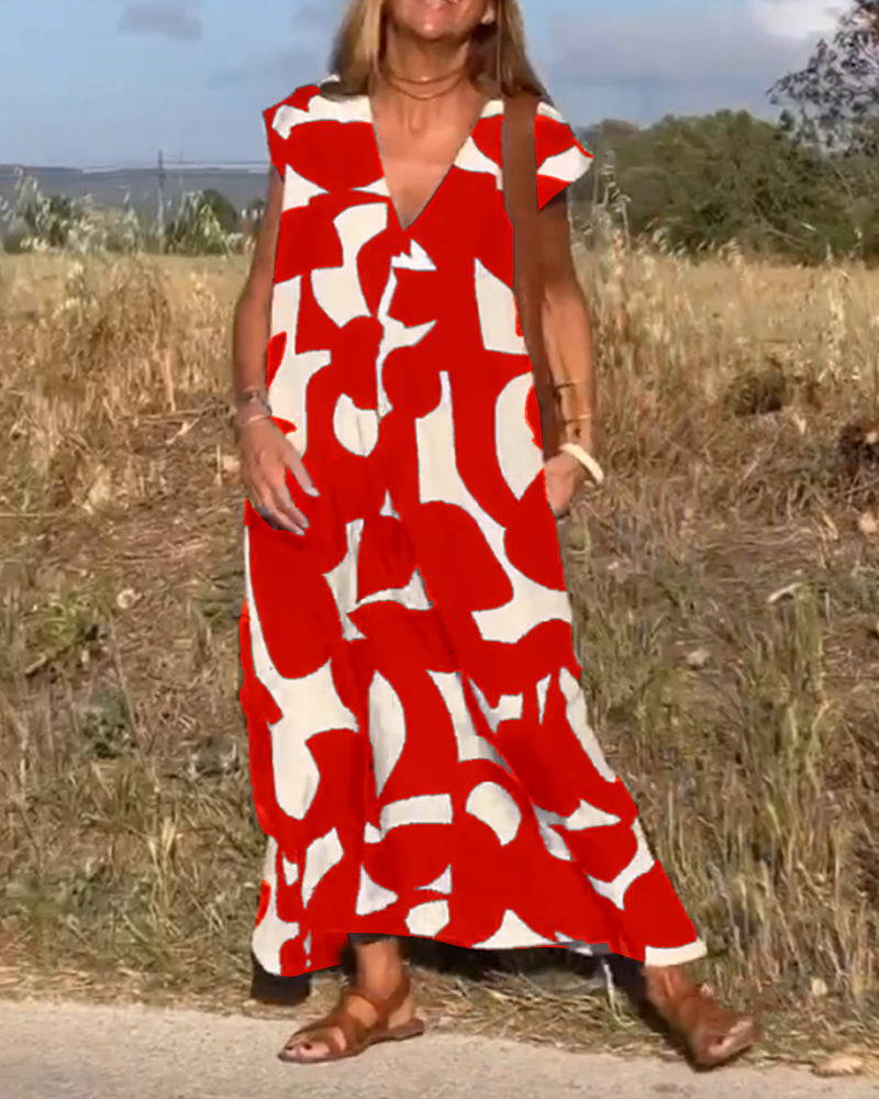 GR | Women's Printed Long Dress 