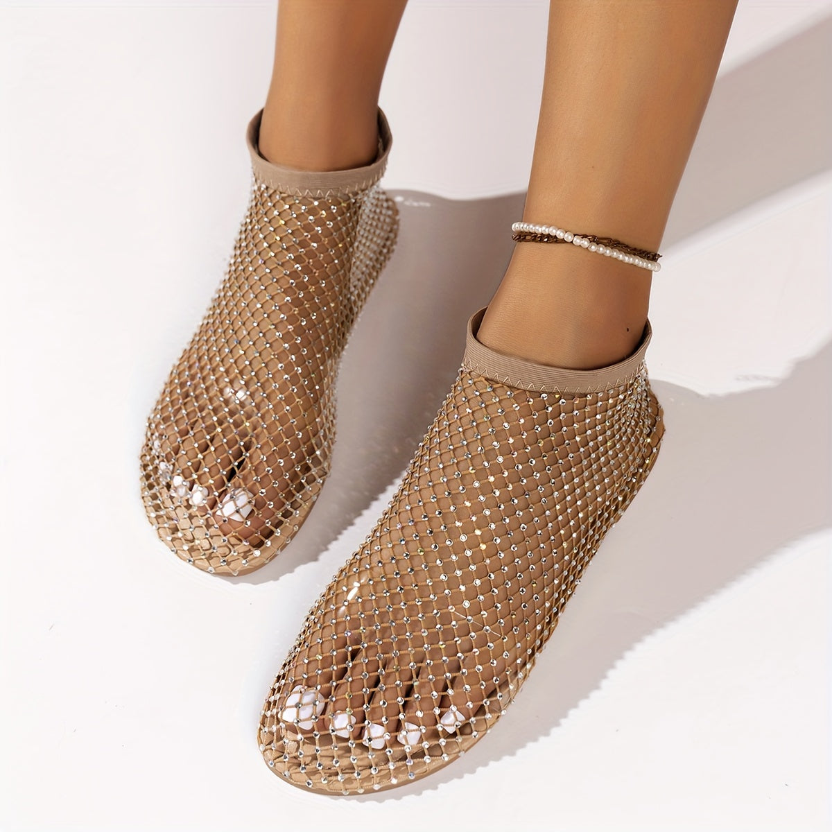 GR | Construction Strasa, Flat Shoes, Transparent Sandals for the Beach