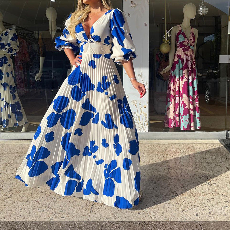 GR | Elegantes bedrucktes Kleid in modischer Passform
