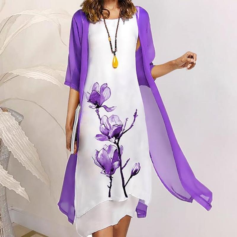 GR | Stilvolles Anzugskleid Mit Blumenmuster