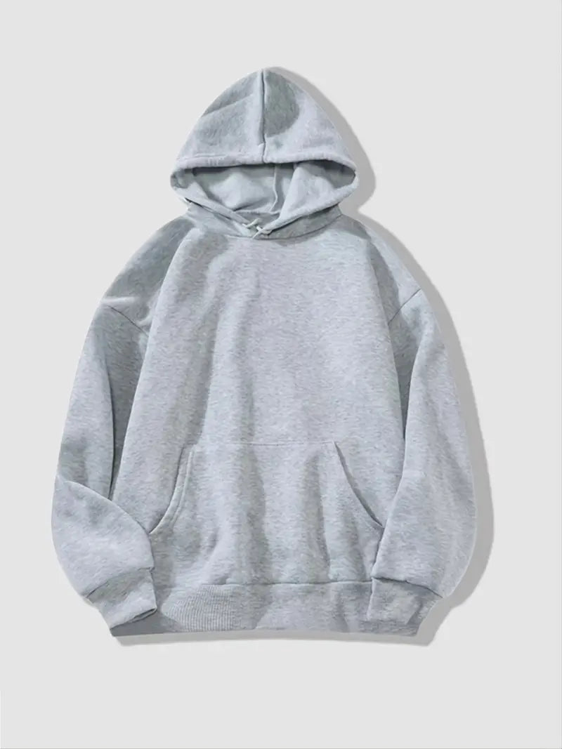 GR | Bequemer Einfarbiger Damen Hoodie mit Kapuze
