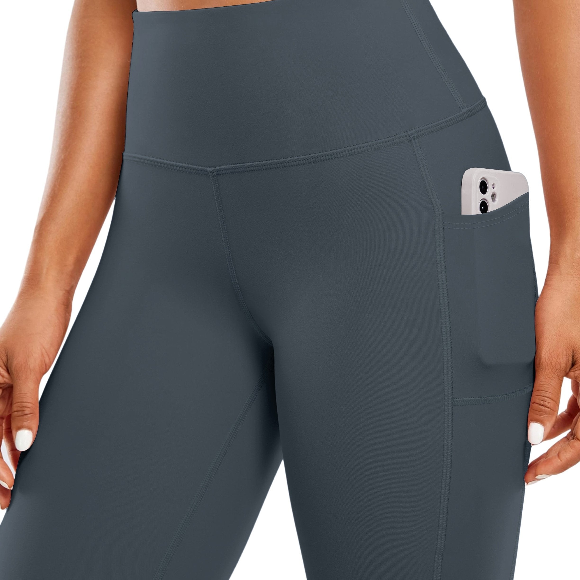 GR  | Schnell Trocknende Damen Yogalegging Mit Hohem Bund Und Tasche