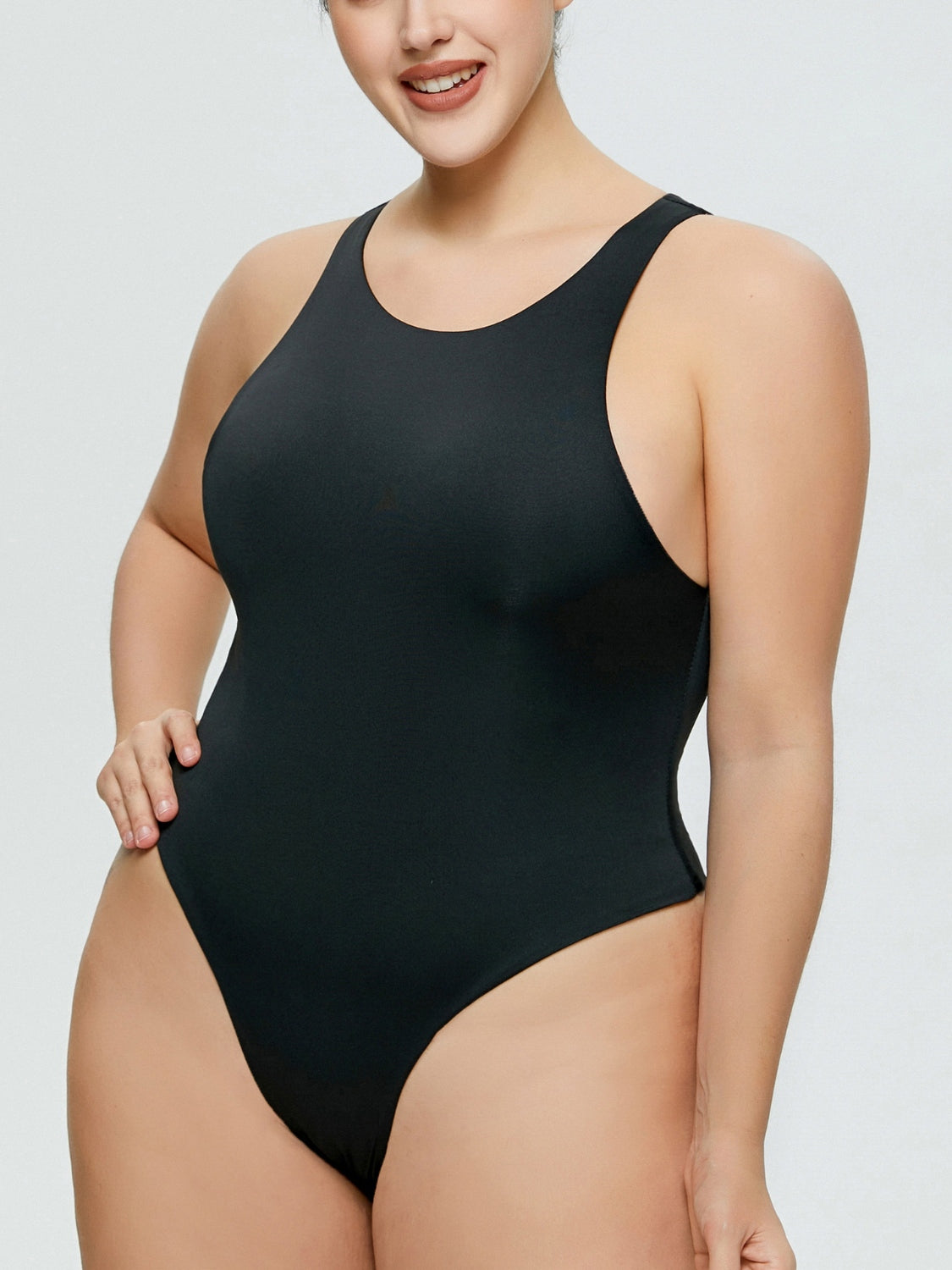 GR | Full size round-width strappy bodysuit