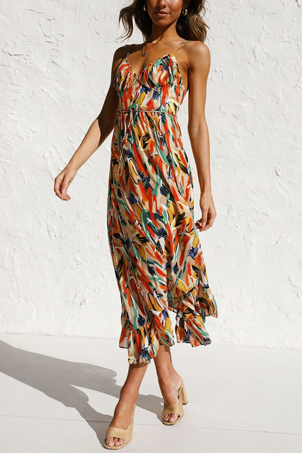 Colorful midi dress