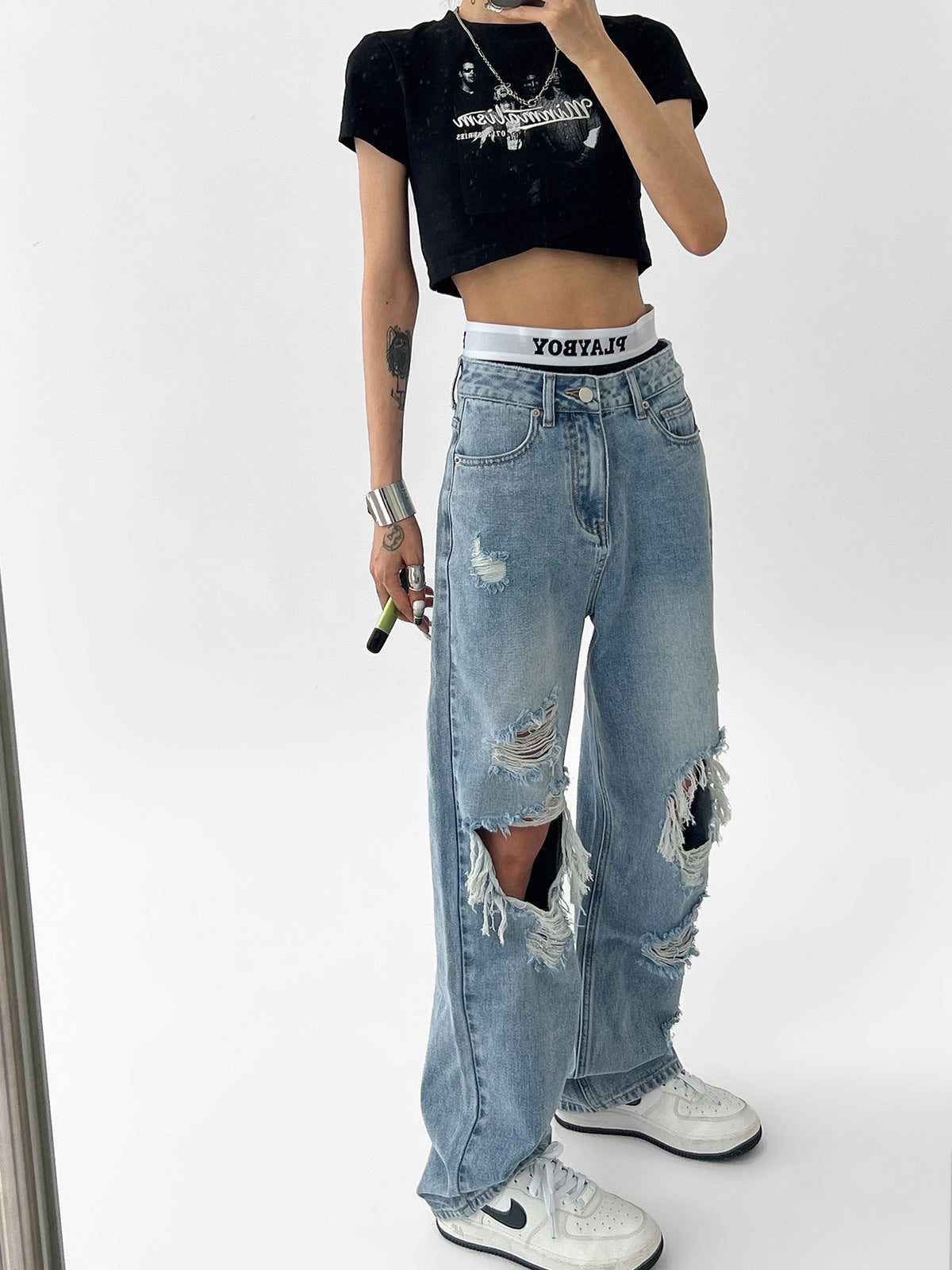 GR Damenjeans mit zerrissenen