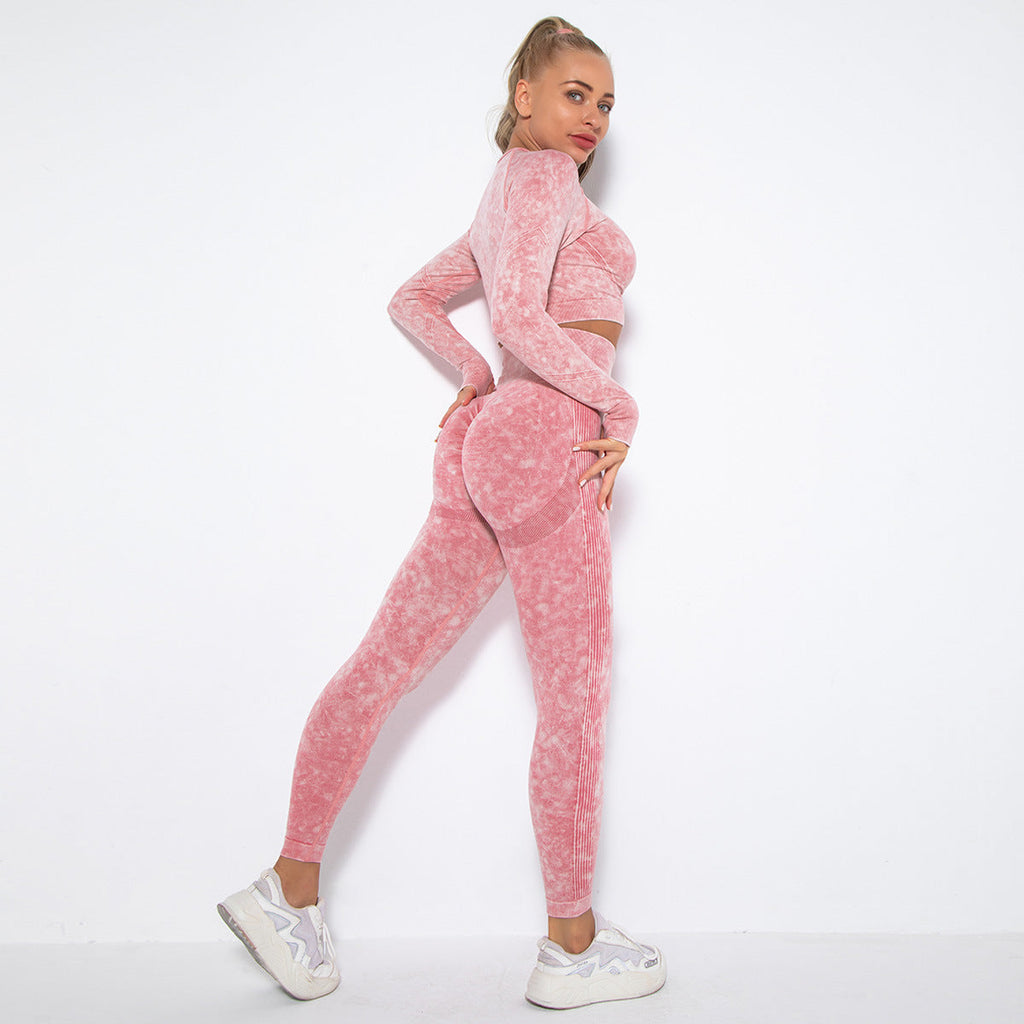 GR | Sportliches Set Mit Crop Top Und High Waist Leggings