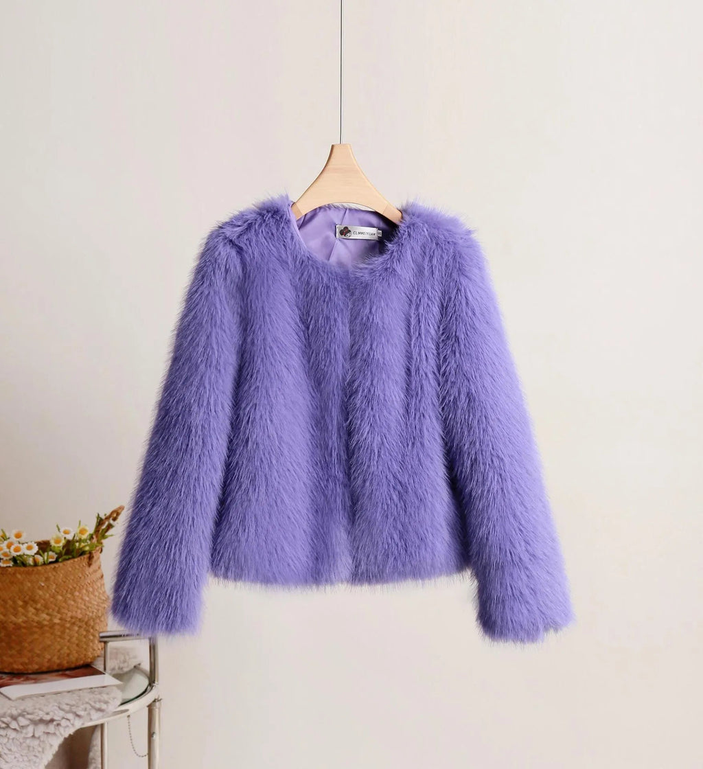 GR | Solid Color Short Coat for Women