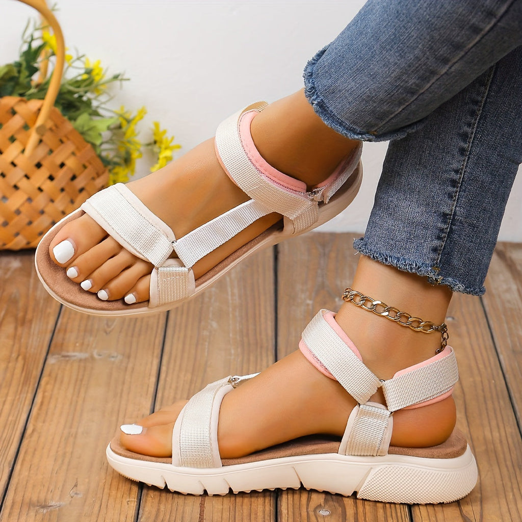 GR | Women's Sandals: Color Block, Non-Slip, Elegant, Lightweight, Outdoor, Summer