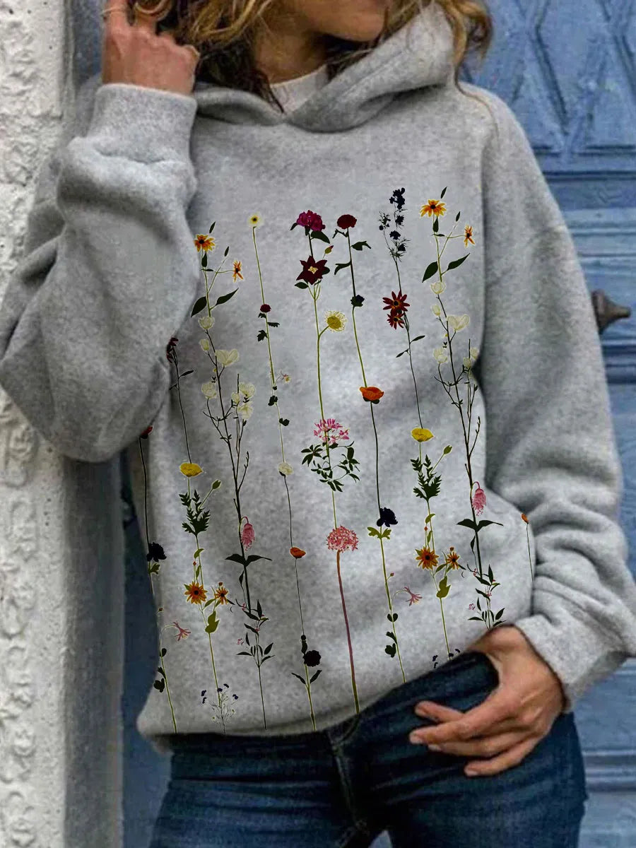 GR - Hoodie with floral print