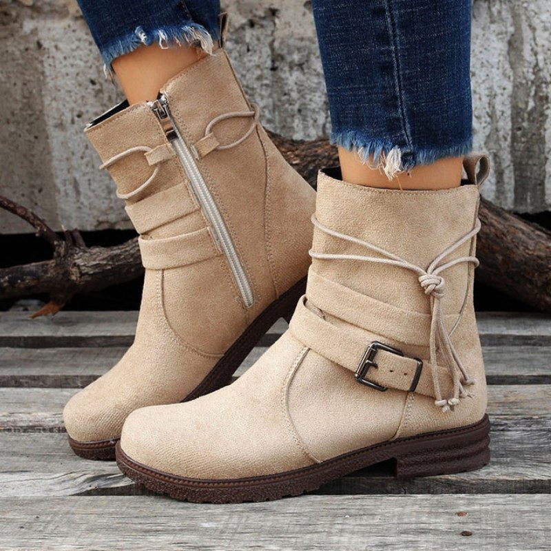 GR | Casual women's boots with buckle