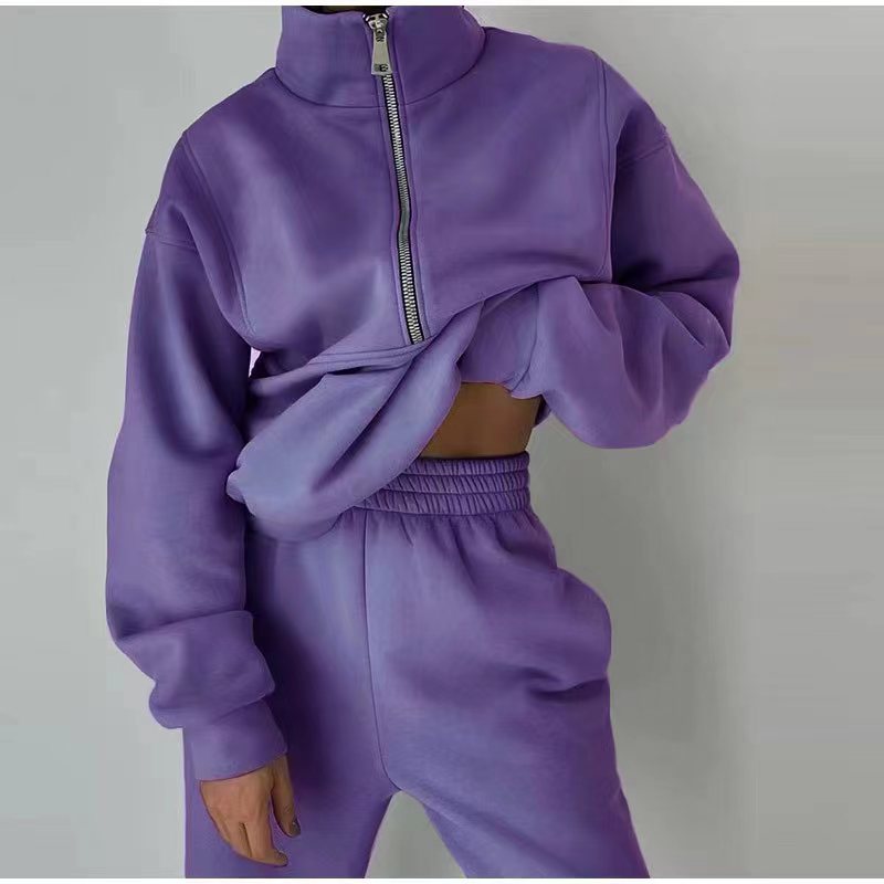 GR | 3-piece sporty set - trendy women's sweatshirt jacket with jogging pants
