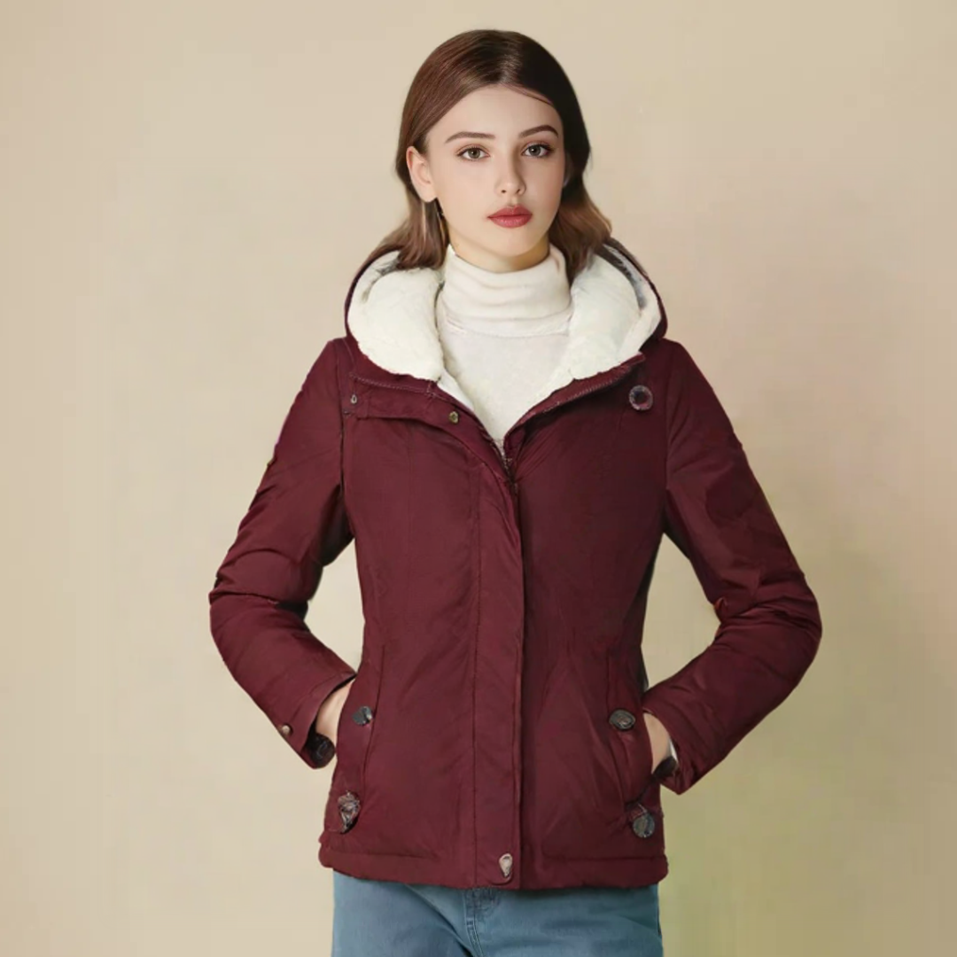 GR | Popular New Pleated Cotton Hooded Coat