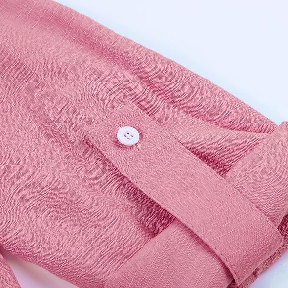 SummerSilhouette Duo™ – Women's Linen Two-Piece Set with Blouse & Trousers, Airy, Elegant & Comfortable for Summer