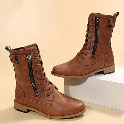 GR - Ankle boot with zipper and lace