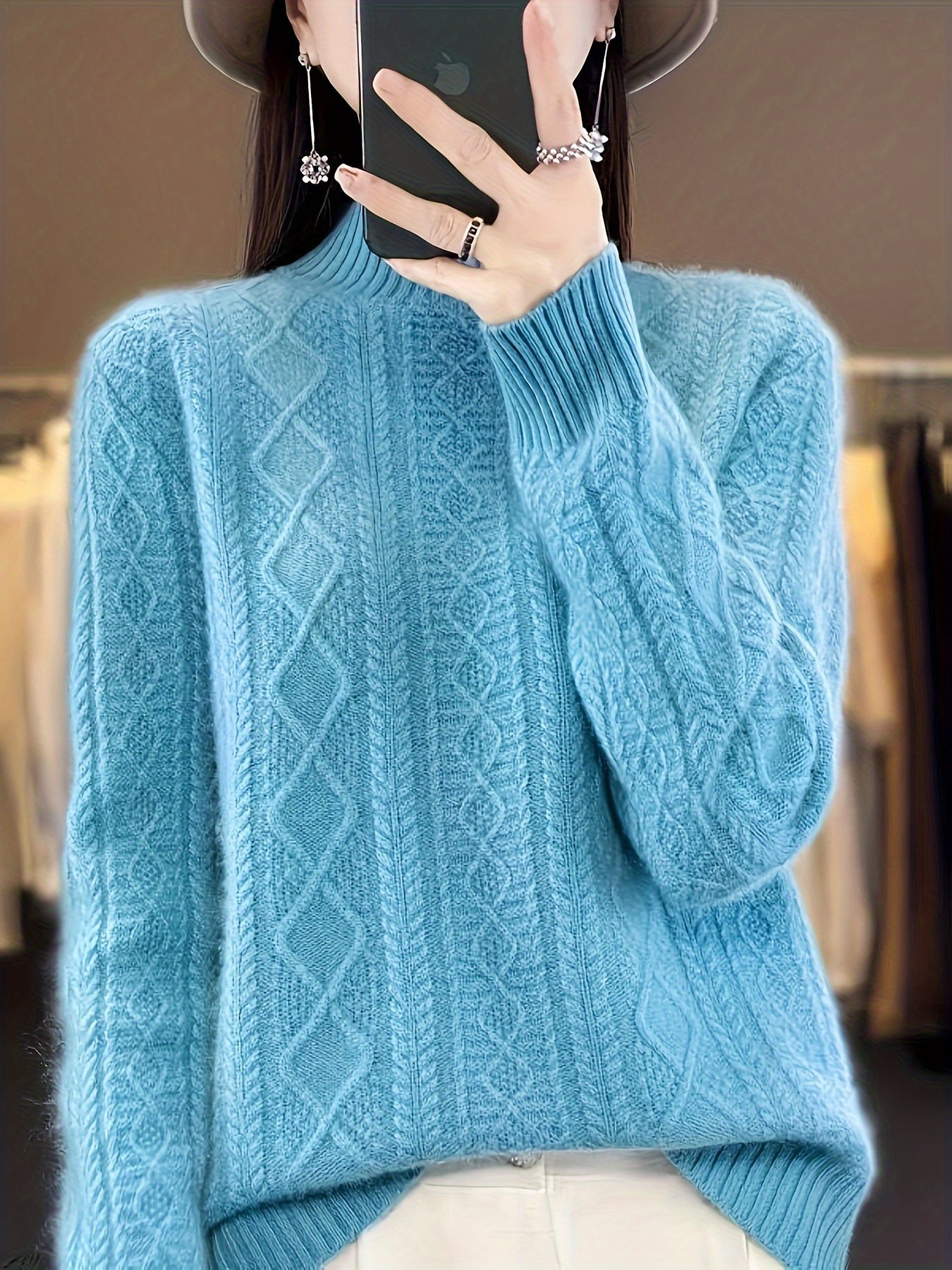 GR | Bequemer Wollpullover aus Strick