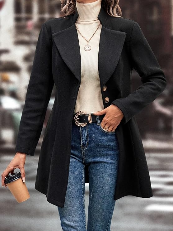 GR | Tailored blazer jacket for women - sophisticated long jacket