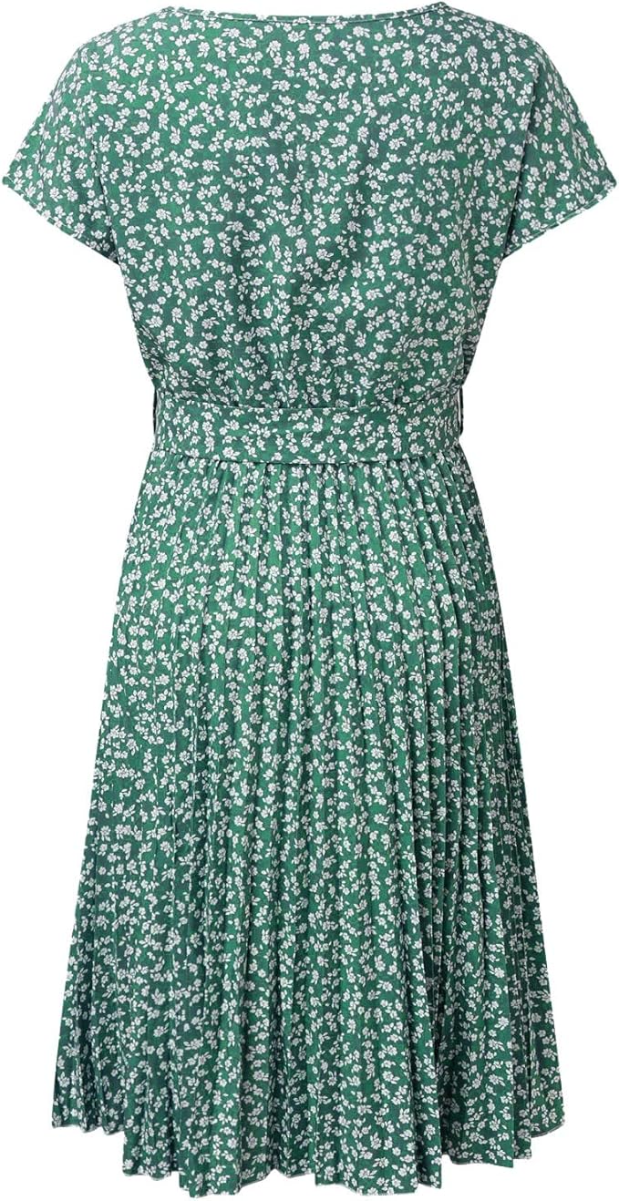 Veronica™ - Summery chiffon dress with floral pattern