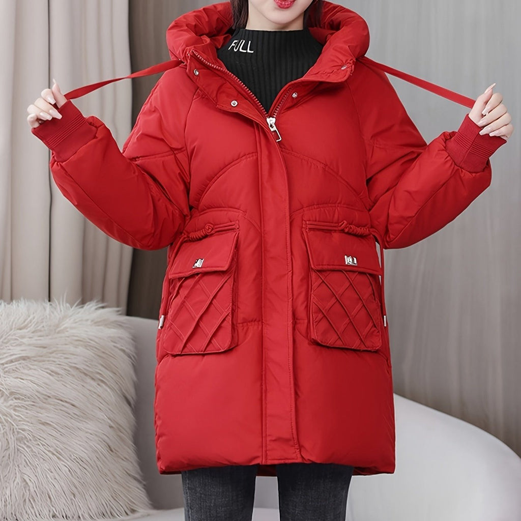 GR | Stylish Winter Casual Long Puffer Jacket for Women