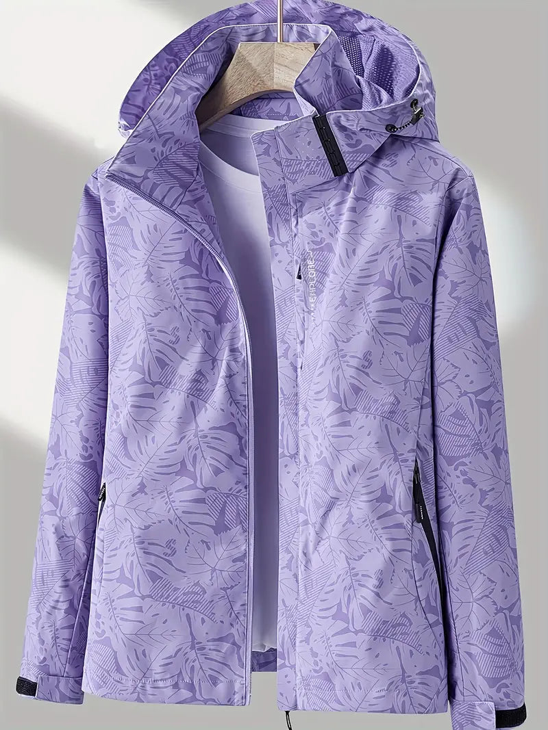 GR | Women's windproof and rainproof outdoor jacket with detachable hood | Ideal for adventurous days 