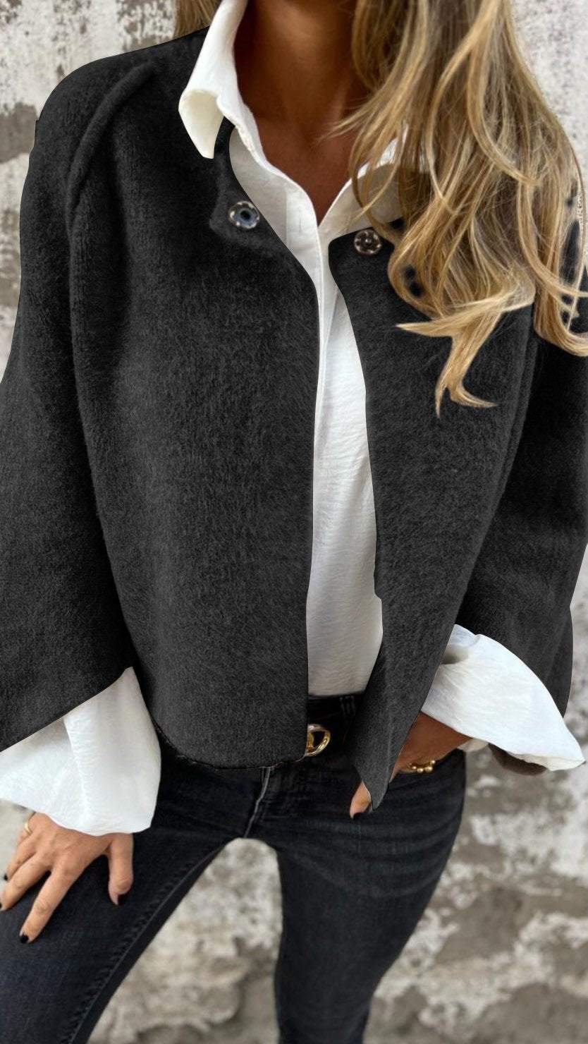 GR | Rundhals-Wolljacke Für Frauen Mit Langen Ärmeln